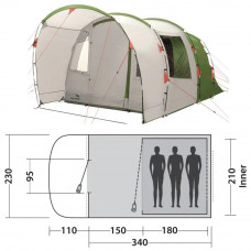 Палатка Easy Camp Palmdale 300 Forest Green (120367)