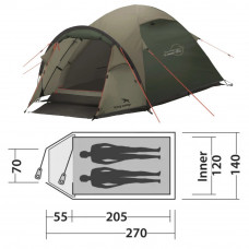 Палатка Easy Camp Quasar 200 Rustic Green (120394)