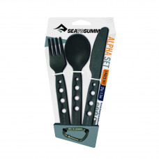 Набор столовых приборов Sea To Summit Alpha Cutlery Set Black (STS ACUTASET3)