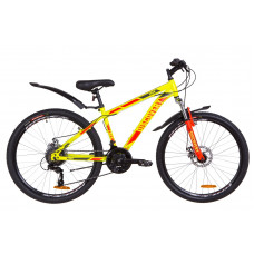 Велосипед 26" Discovery TREK AM 14G DD рама-13" St желтый (м) с крылом Pl 2019 (OPS-DIS-26-157)