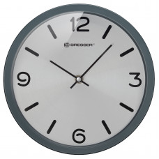 Годинник настінний Bresser MyTime Silver Edition Digit Grey (8020316MSN000)