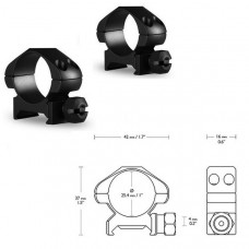 Аксессуары Hawke Кольца Precision 1"/Weaver/Low